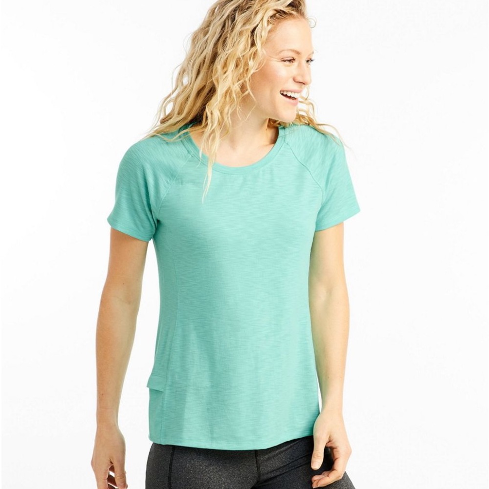 L.L. Bean Women’s Short Sleeve Crewneck Trail Tee Navy Blue